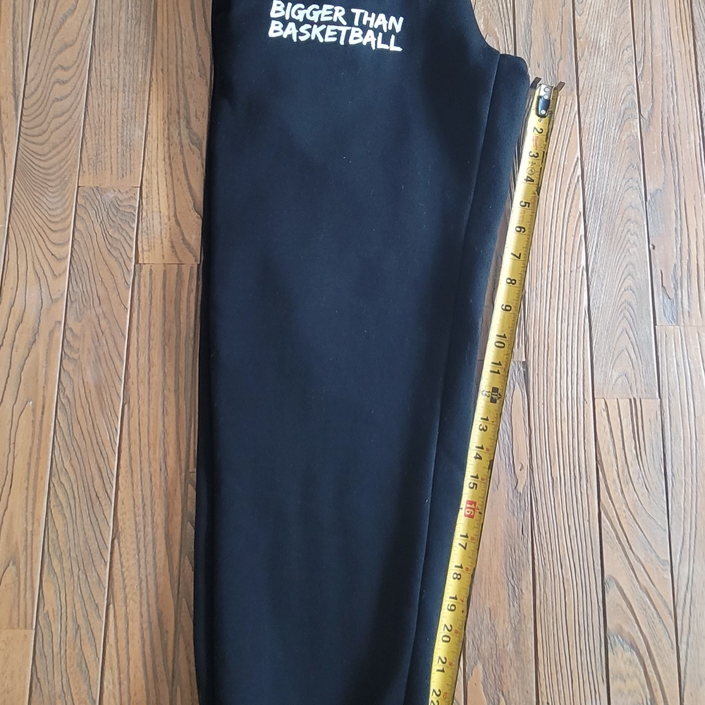 Black Joggers with White Text